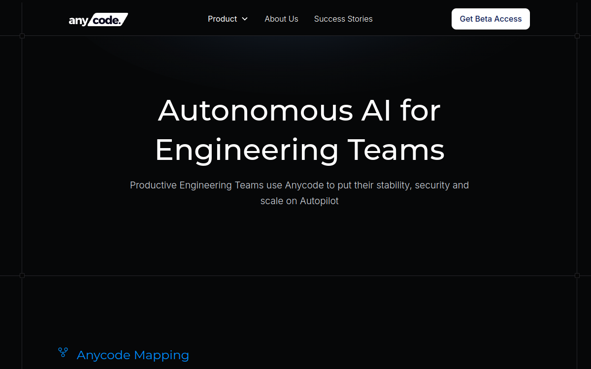 Screenshot von AnyCode AI