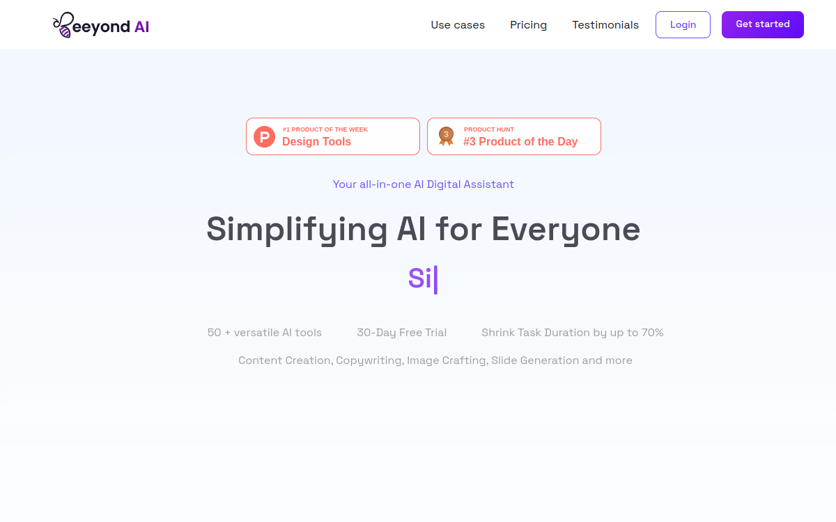 Screenshot von BeeyondAI