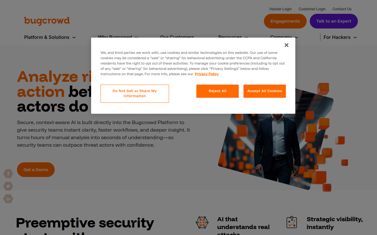 Screenshot von Bugcrowd AI