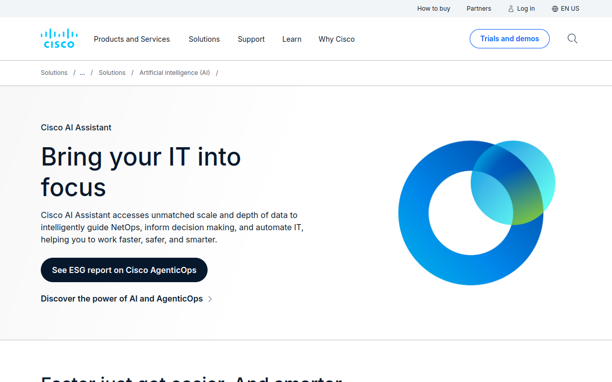 Screenshot von Cisco AI Assistant