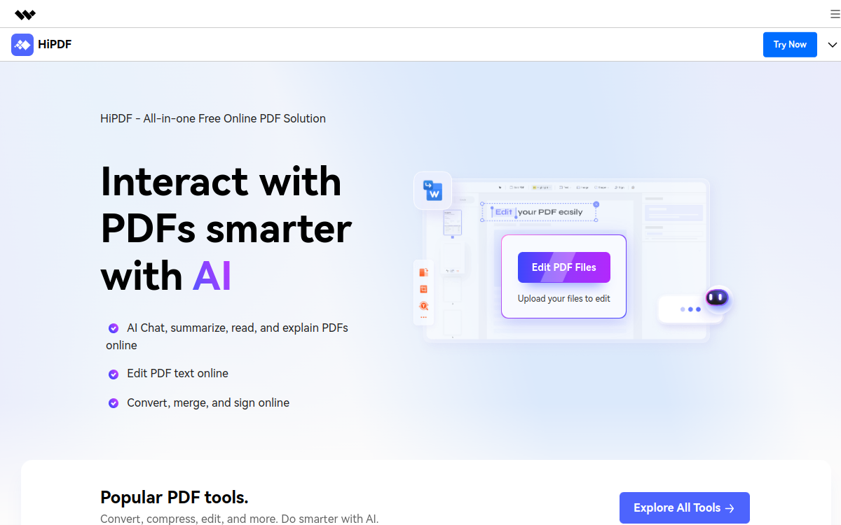 Screenshot von HiPDF