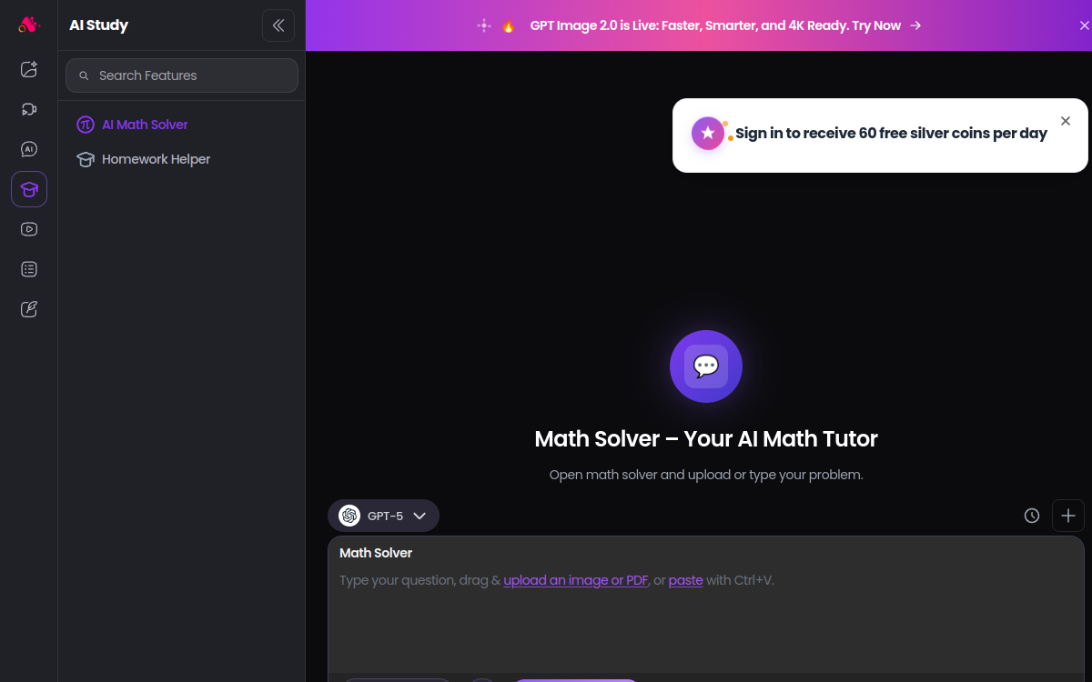 Screenshot von Arting AI Math Solver
