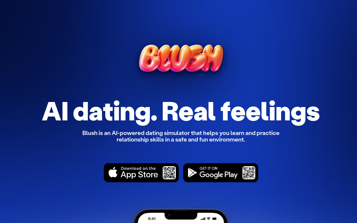 Screenshot von Blush AI