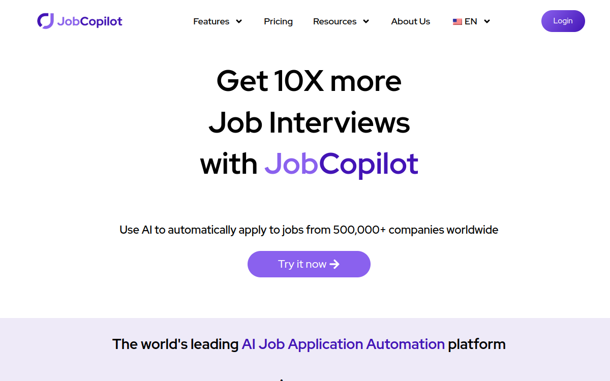 Screenshot von JobCopilot