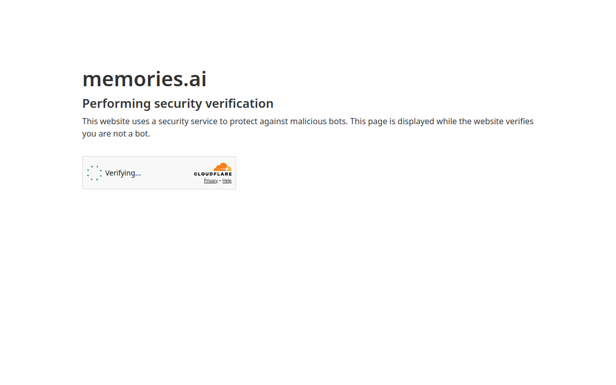 Screenshot von Memories.ai