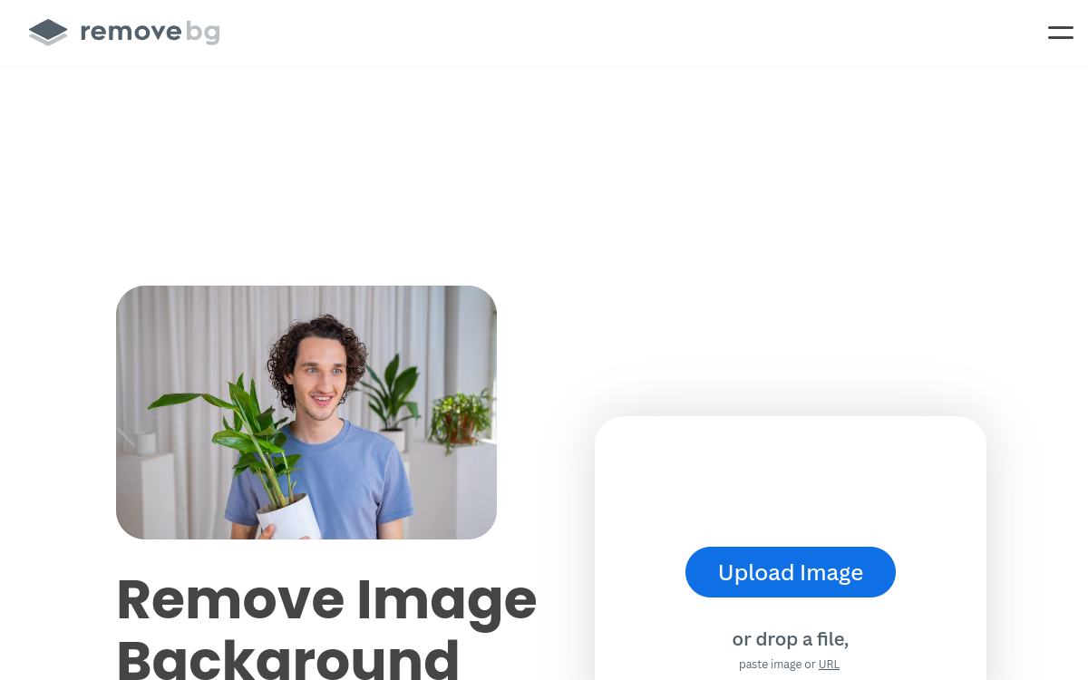 Screenshot von remove.bg