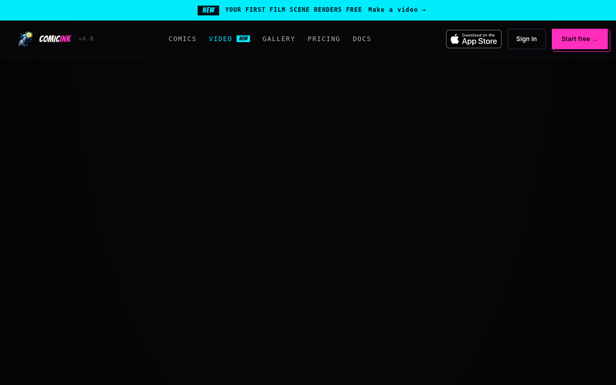 Screenshot von ComicInk AI