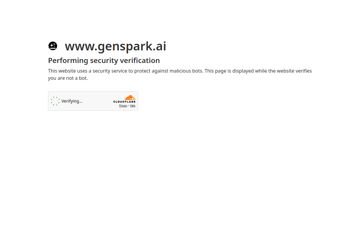 Screenshot von Genspark