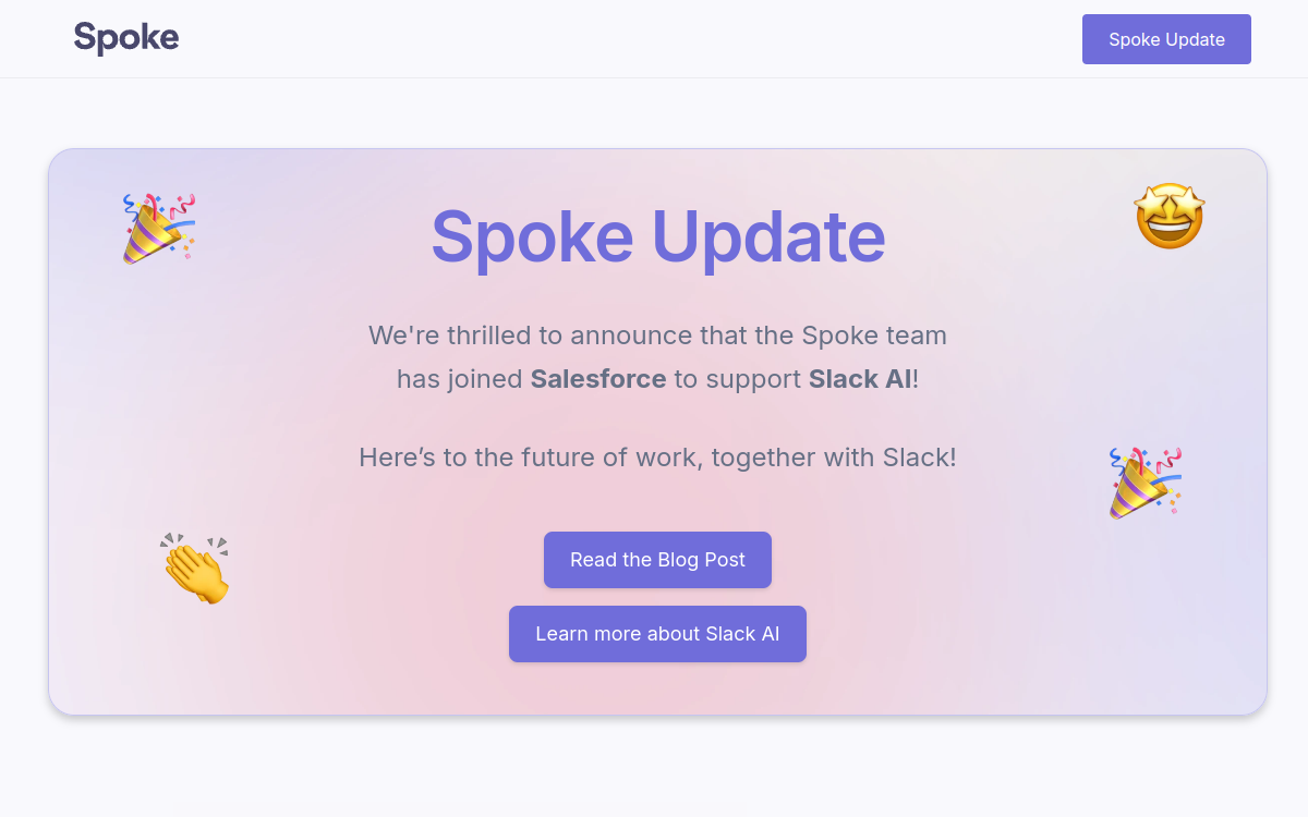 Screenshot von Spoke AI