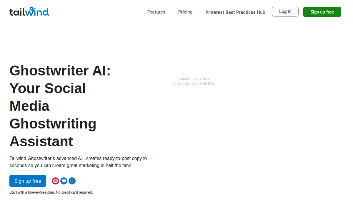 Screenshot von Tailwind Ghostwriter