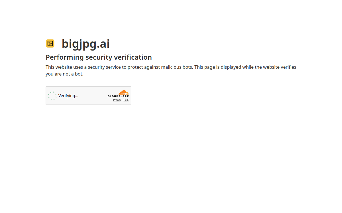 Screenshot von Bigjpg