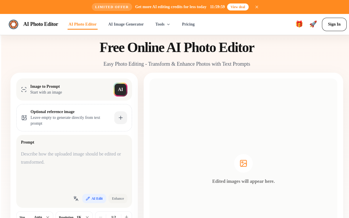 Screenshot von AI Photo Editor