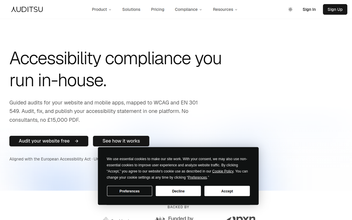 Screenshot von Auditsu