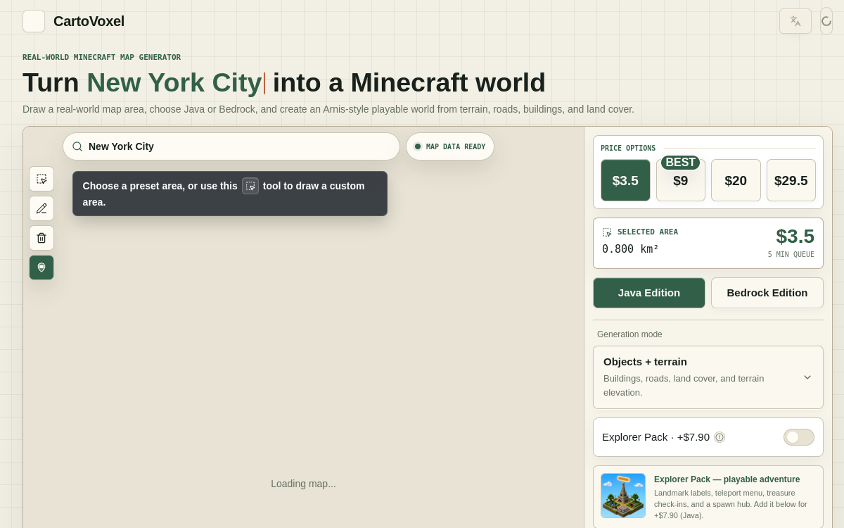 Screenshot von CartoVoxel