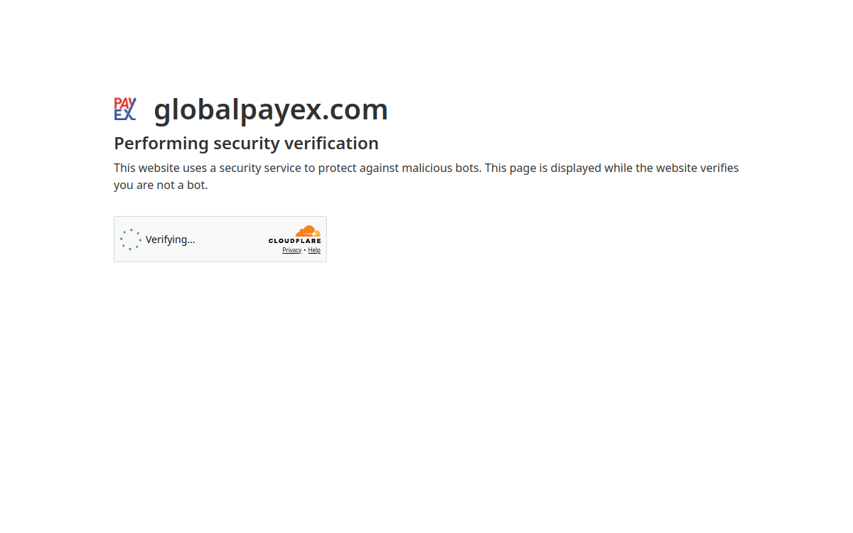 Screenshot von Global PayEX