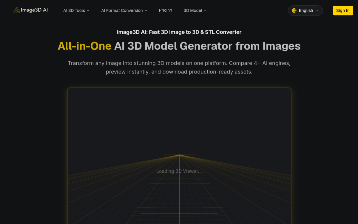 Screenshot von Image3D AI