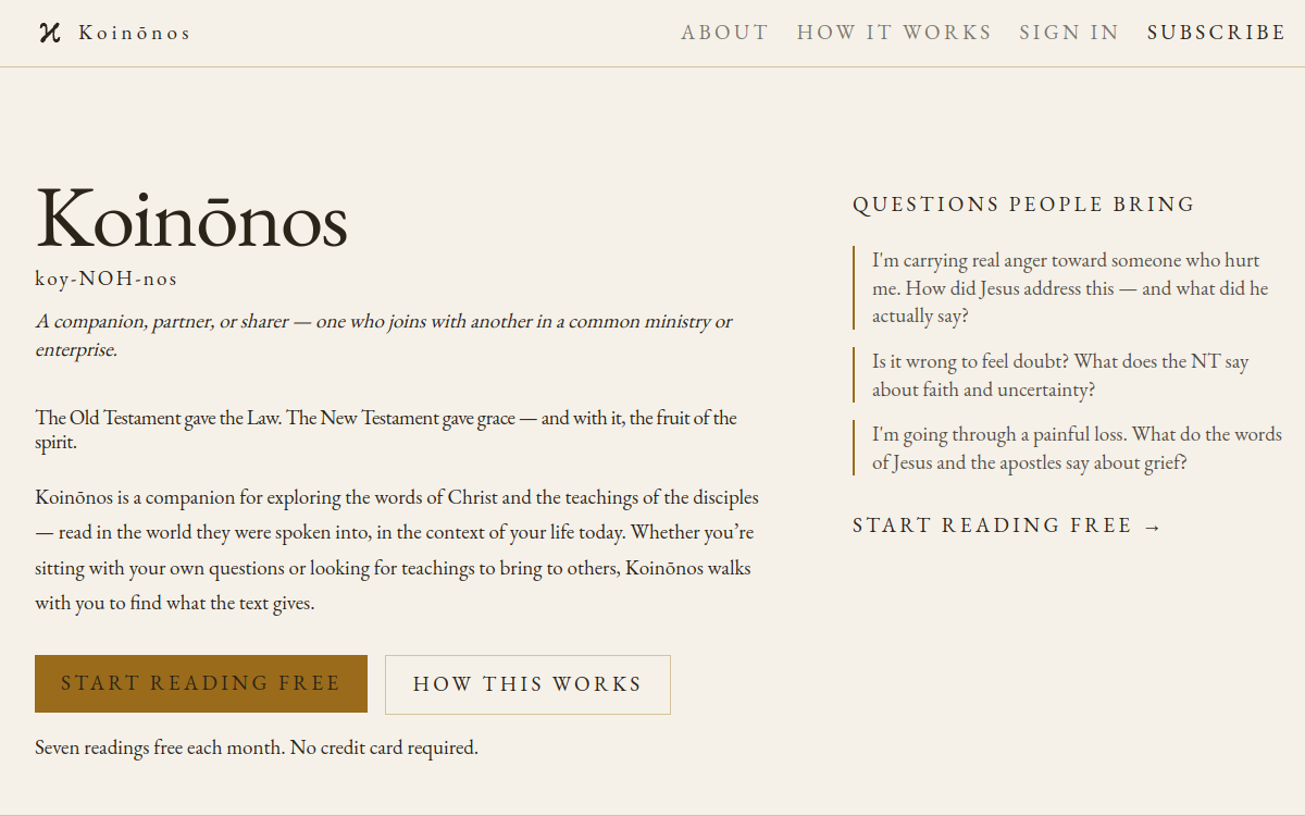 Screenshot von Koinōnos
