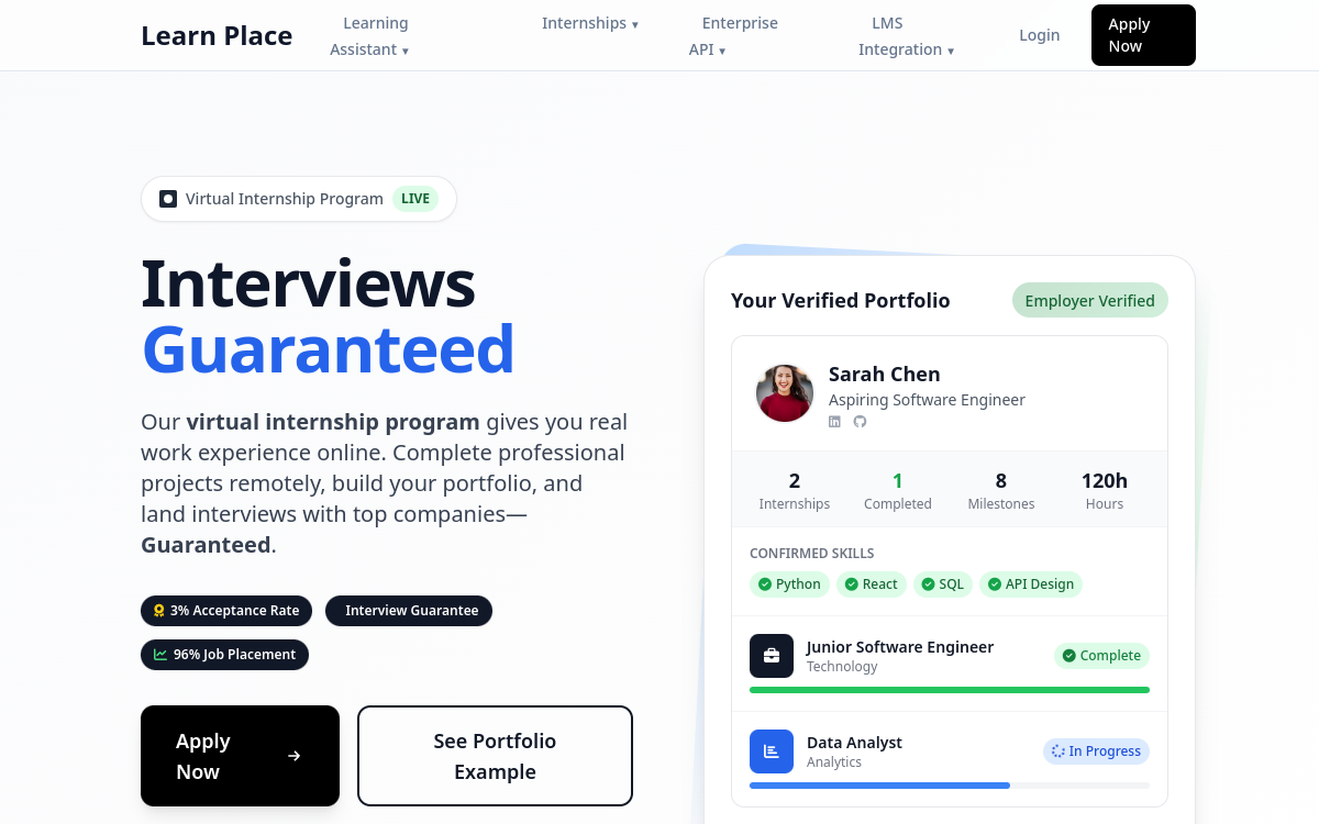 Screenshot von Learn Place AI