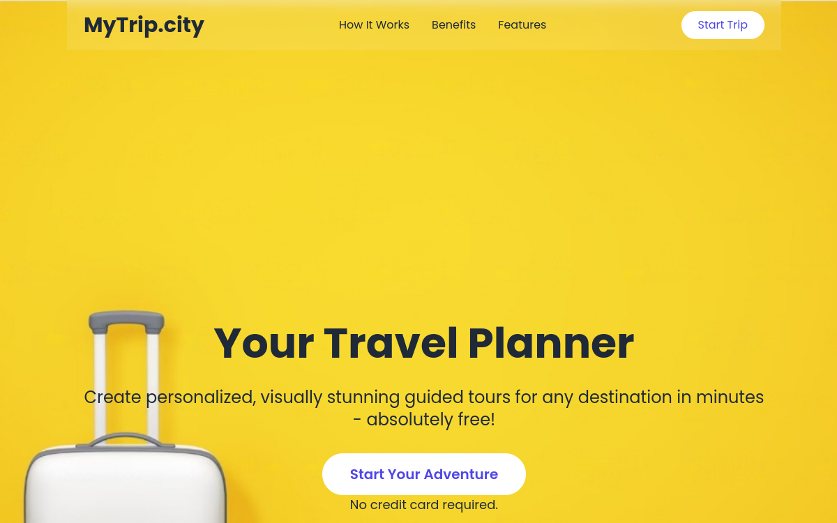 Screenshot von MyTrip.city