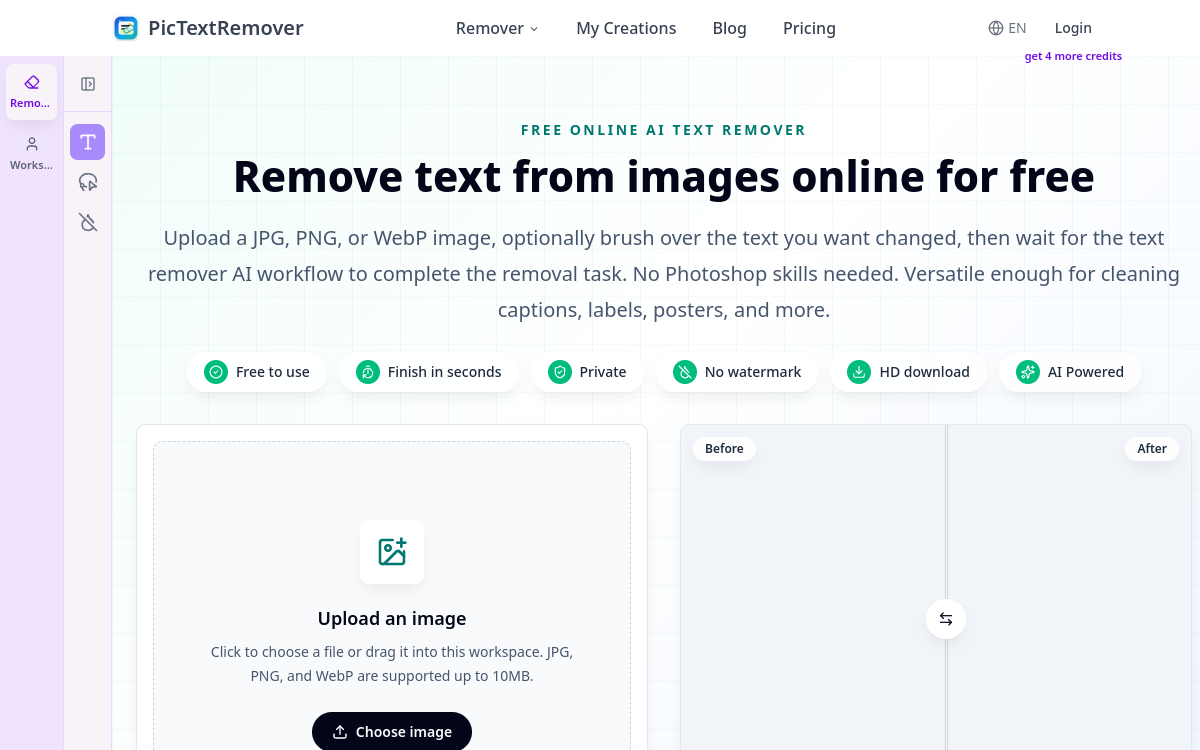 Screenshot von PicTextRemover