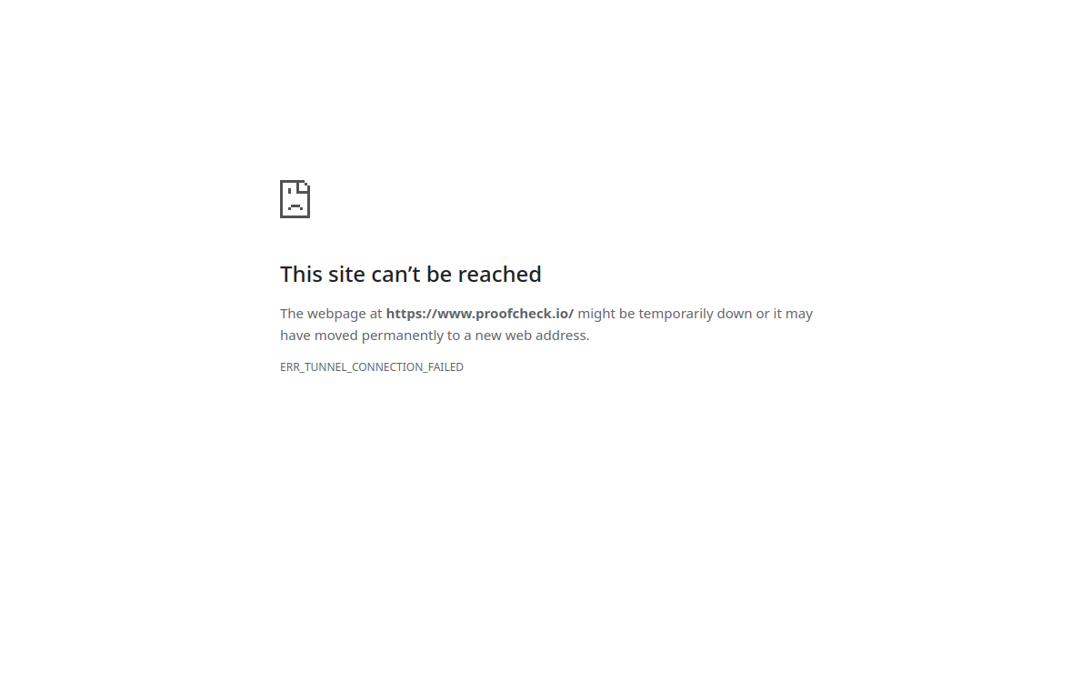 Screenshot von Proofcheck