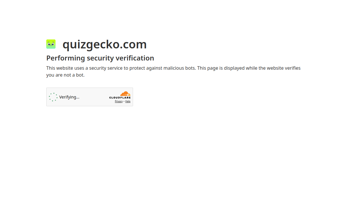 Screenshot von Quizgecko