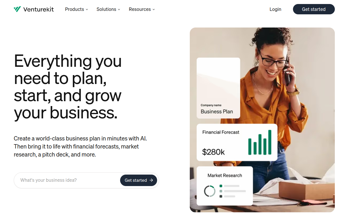 Screenshot von Venturekit