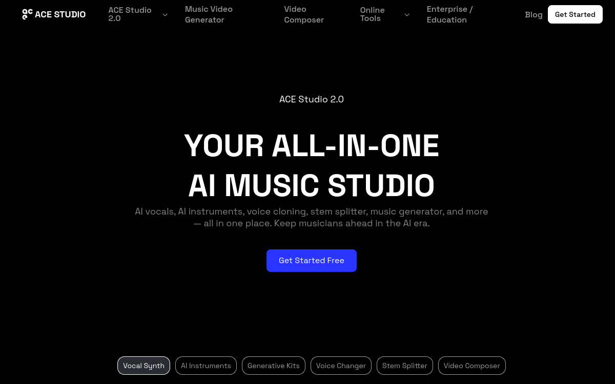 Screenshot von ACE Studio