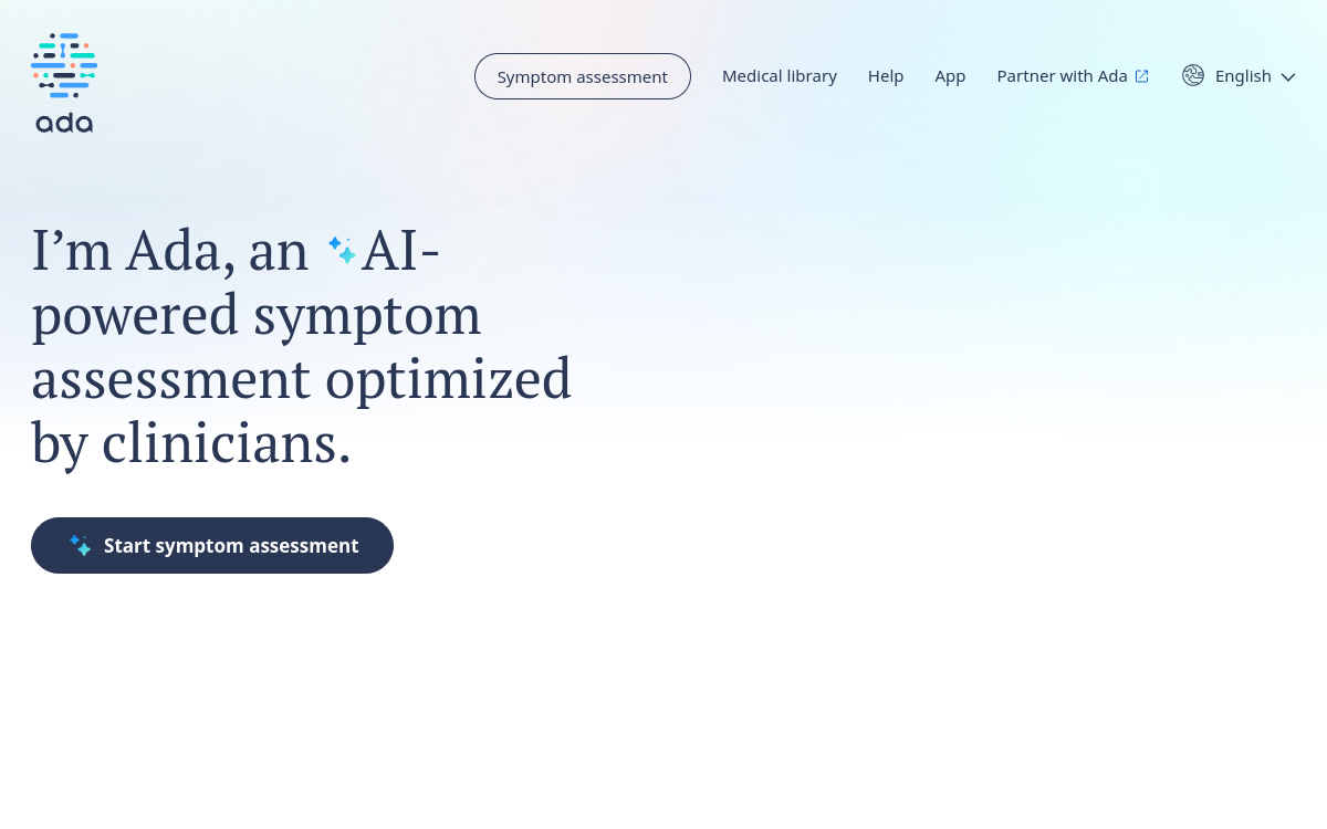 Screenshot von Ada Health