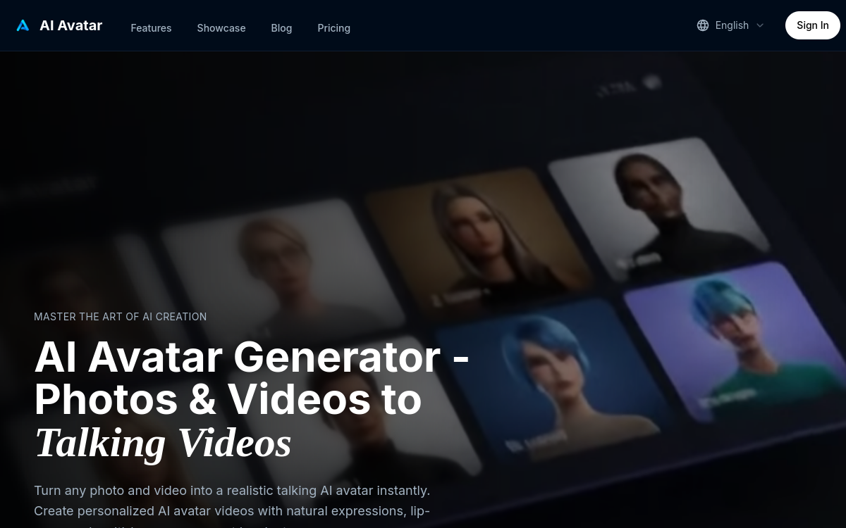 Screenshot von AI Avatar Art