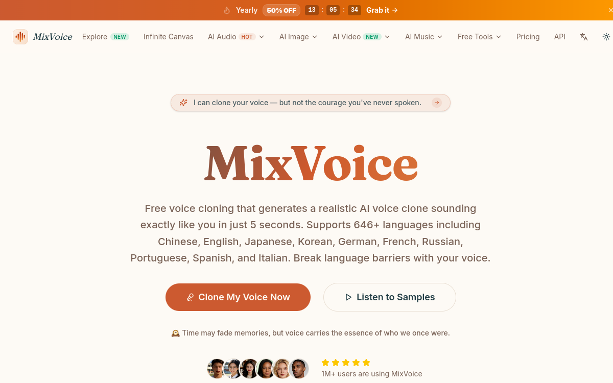 Screenshot von AI Clone Voice Free
