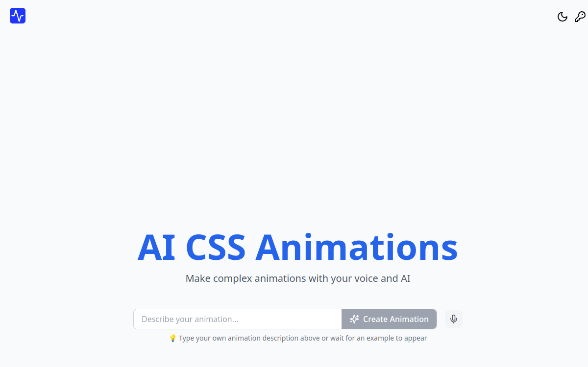 Screenshot von AI CSS Animations