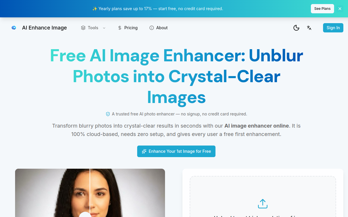 Screenshot von AI Enhance Image