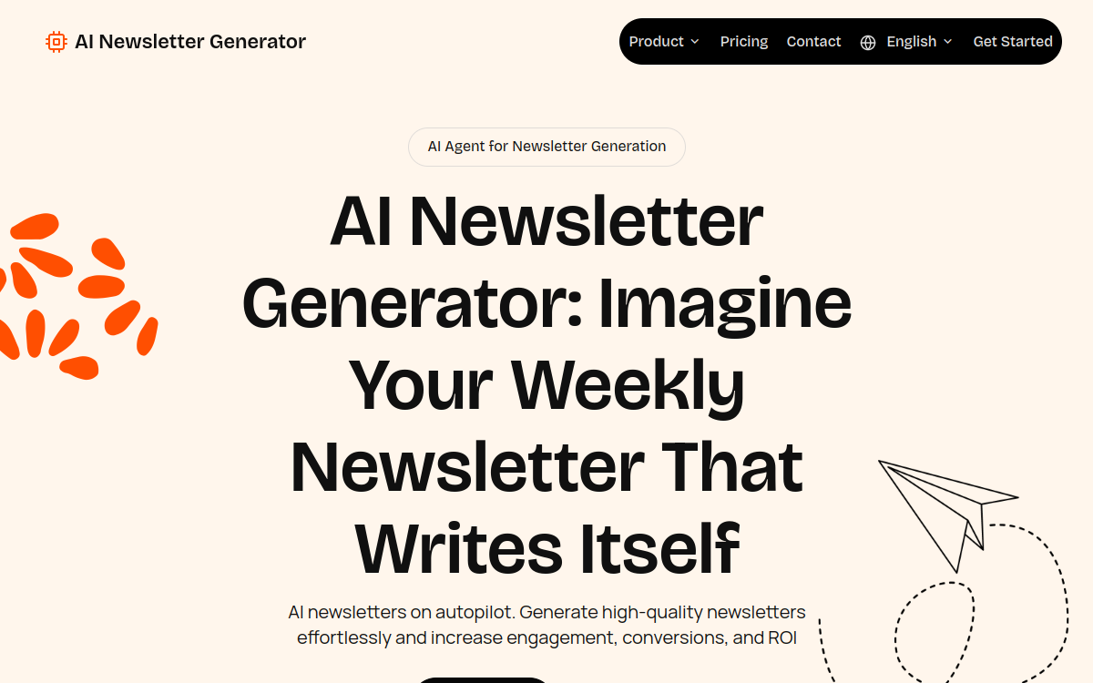 Screenshot von AI Newsletter Generator