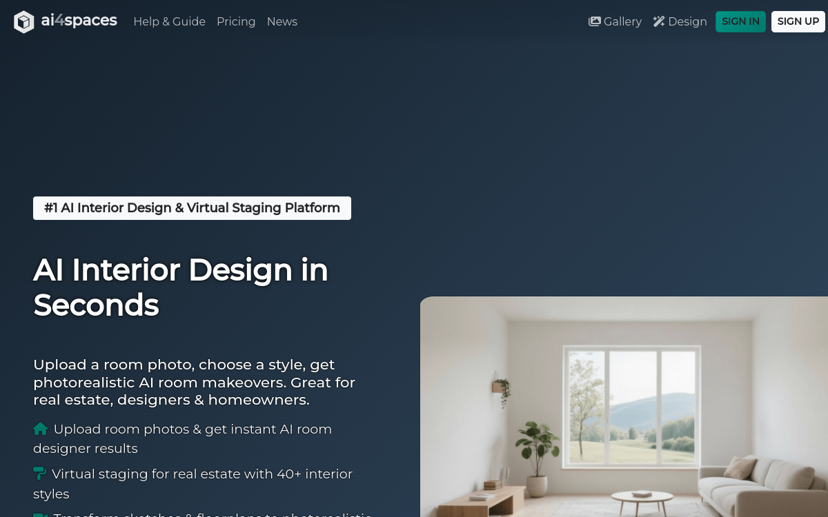 Screenshot von AI4Spaces