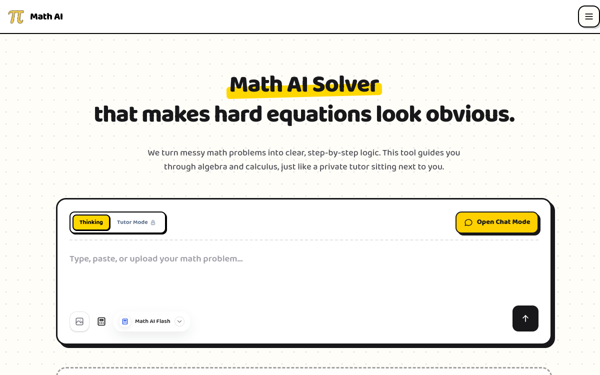 Screenshot von Math AI